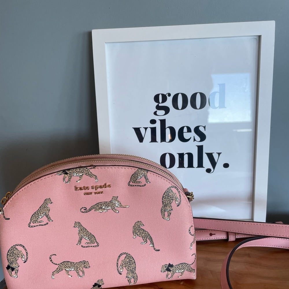 kate spade Pink Leopard Print Crossbody Bag